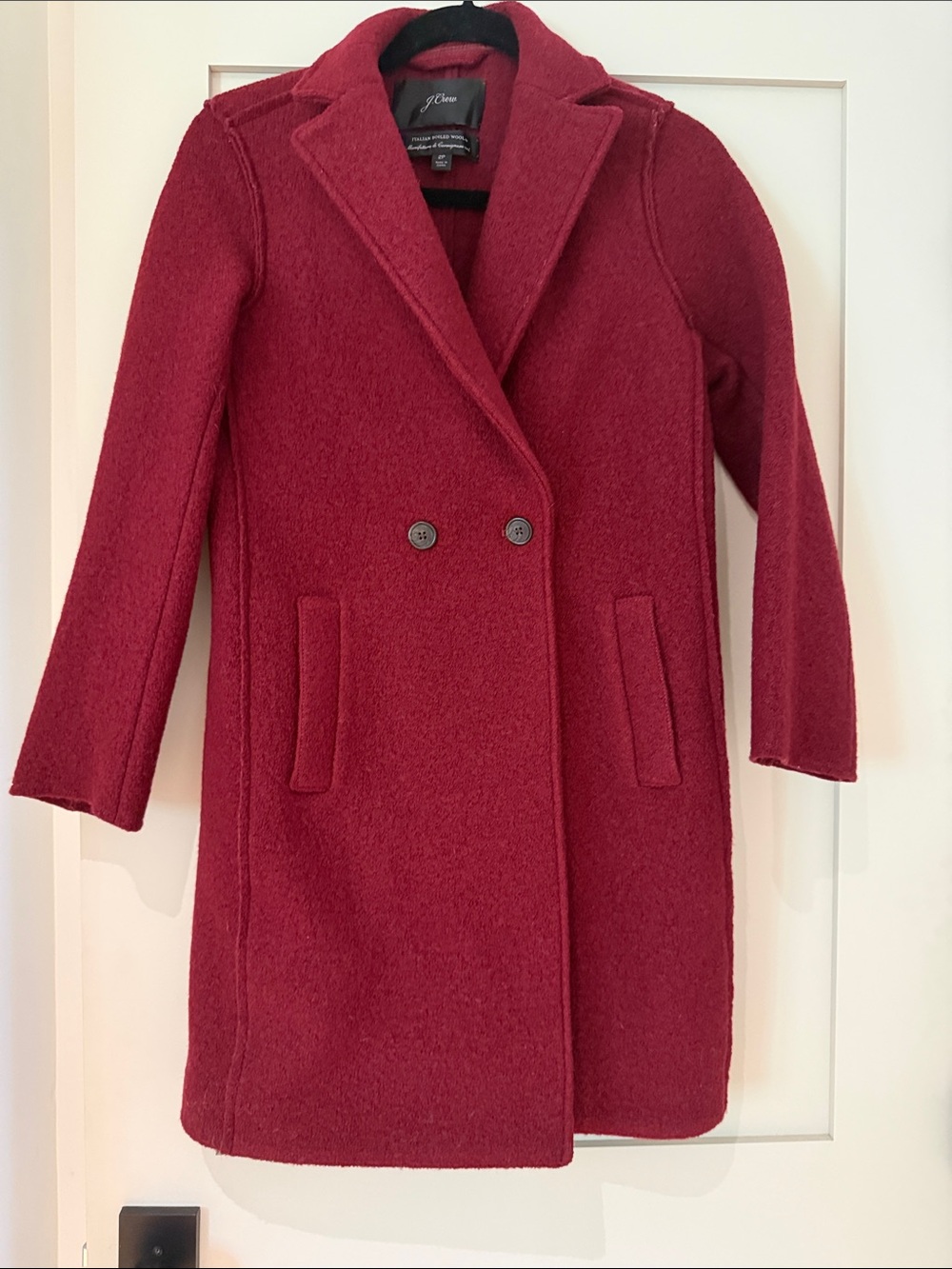 J. Crew Women's Italian Boiled Wool Coat, size 2P